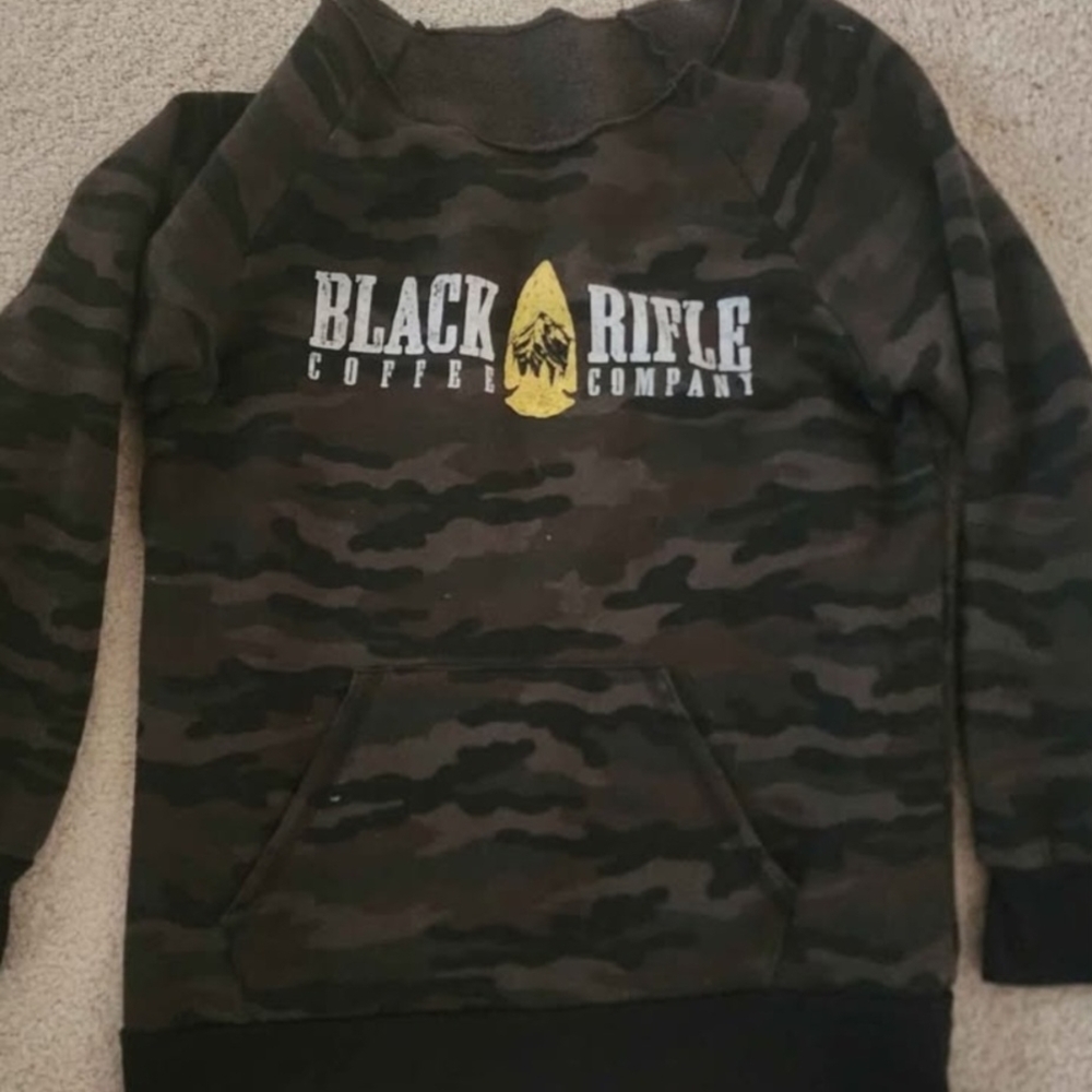 Black Rifle Coffee Company Cropped Camouflage Sweatshirt